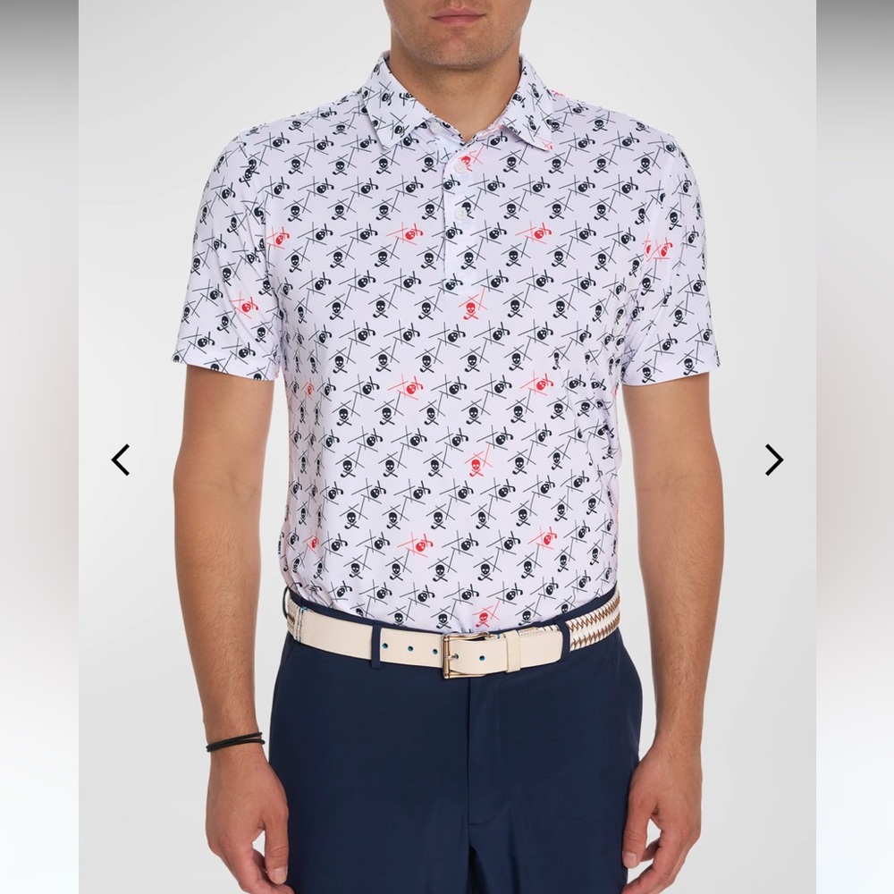 NEW Robert Graham
Men's Stinger Performance Stretch Polo Shirt